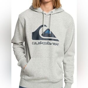 NEW-Quicksilver Men's Omni Logo Screen Fleece Hoodie Size M